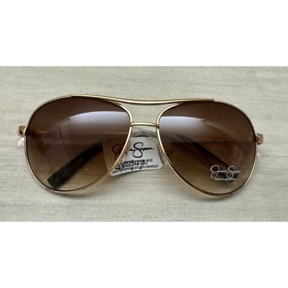 Jessica Simpson Women J106 GLD  Stylish UV Protective Metal Aviator Sunglasses - Picture 10 of 11
